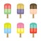 Set Of Colorful Popsicles
