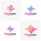 Set of Colorful Pulse Logo Template Design Vector, Creative design, Icon symbol