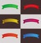 Set of colorful ribbons banners, labels, stickers, illustration