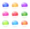 Set of colorful snow globes vector
