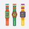 Set Of Colorful Sport Watches