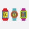 Set Of Colorful Sport Watches