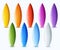 Set of Colorful Surfboards
