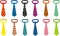 Set of colorful ties design vector