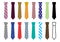 Set of colorful ties. Vector