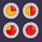 Set of Colorful Time Chronograph Icons