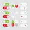 Set of colorful toggleSet of colorful toggle switch icons. Flat icon.