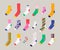 Set of colorful trendy socks vector illustration