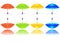 Set of colorful umbrellas, cdr vector