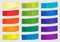 Set of colorful vector sticky notes on white background