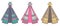 Set of colorful vector teepees