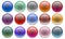 Set of colorful vector web sphere buttons