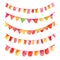 Set of colorful watercolor festive flags