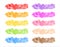 Set of colorful watercolor vector brush strokes, banners