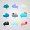 Set of colorful weather icons