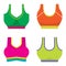 Set Of Colorful Women Sport Bra