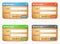 Set of colorful wooden login forms
