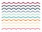 Set of colorful zigzag lines, borders, shapes