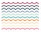 Set of colorful zigzag lines, borders, shapes