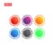 Set colors of blank trendy circle shape button vector design iso