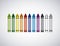 Set colors crayons icon