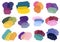 Set coloured paint spots stickers for fabrics and textiles and linens and gifts and cards and kids and hobbies