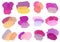 Set coloured paint spots stickers for fabrics and textiles and linens and gifts and cards and kids and hobbies