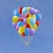 Set of colourful birthday or party balloons