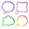 Set of colourful speech Bubbles