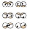 Set of comic eyes with different expressions of emotions