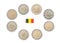 Set of Commemorative 2 euro coins of Belgium