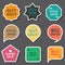 Set of commercial sale stickers, elements badges and labels