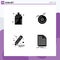 Set of Commercial Solid Glyphs pack for baby, pencil, fitness, medal, excel