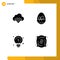 Set of Commercial Solid Glyphs pack for cloud, solutions, signal, spring, agriculture