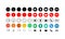 Set of communication icons button. Phone, sound, microphone, camera, call symbols on isolated white background for applications,