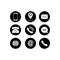 Set of communication icons set. Phone, mobile phone, retro phone, location, mail and web site symbols on isolated white background