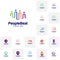 Set of Community logo template designs concepts vector illustration, People Beat logo concepts