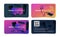 Set of company discount cards for electronic devices, gradient illustrations of smart gadgets and household equipment