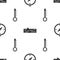 Set Compass, Wooden log and Meteorology thermometer on seamless pattern. Vector