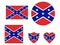 Set of Confederate Flags of USA State of Mississippi