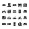 Set of Console Games Icons Glyph Style