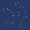 Set of constellations ursa major, ursa minor, cassiopeia, lyre isolated as concept of starry sky, astronomy, vector stock