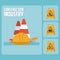 Set of construction roadsign icons