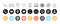 Set of contact us linear and colorful flat isolated icons. Web communication icons isolated. Flat simple vector icon. Mail phone