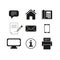 Set of contacts message icons