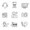 Set of content creator icon in linear style