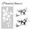 Set of contour vector flowers. Medicinal plant Veronica Formosa drawn by ink. Contour Clipart for use in design