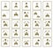 Set of coocing on brazier icons. Vector illustration