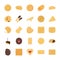 Set of Cookies Flat Vector Icons