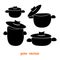 Set of cooking pots